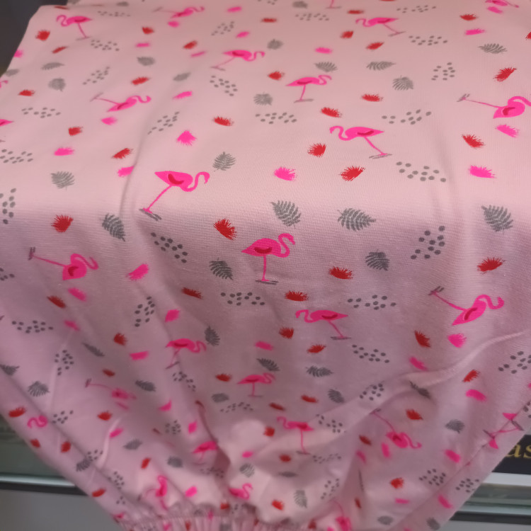 شلوار نخ پنبه لاکرا دار سایز بزرگ رنگ صورتی سایز۴۴تا۵۴