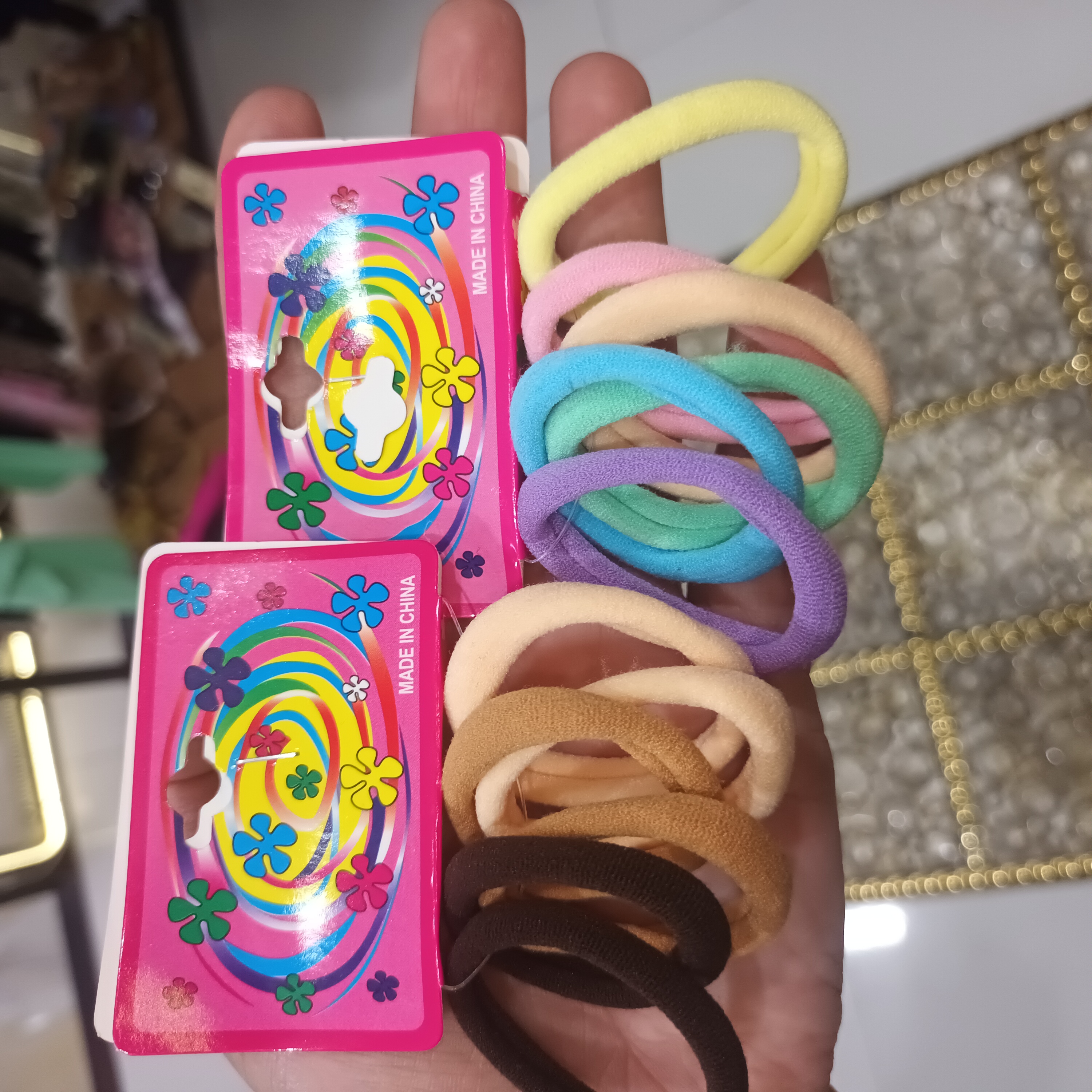 کش مو اعلا ساده هر بسته ۶عدد رنگ پاستیلی